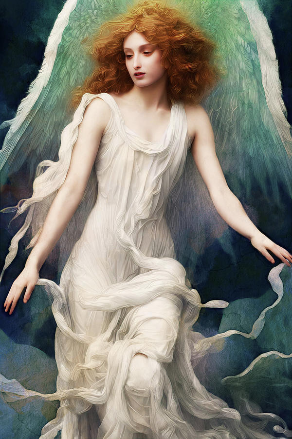 Heavenly Guardian Angel Digital Art by Peggy Collins
