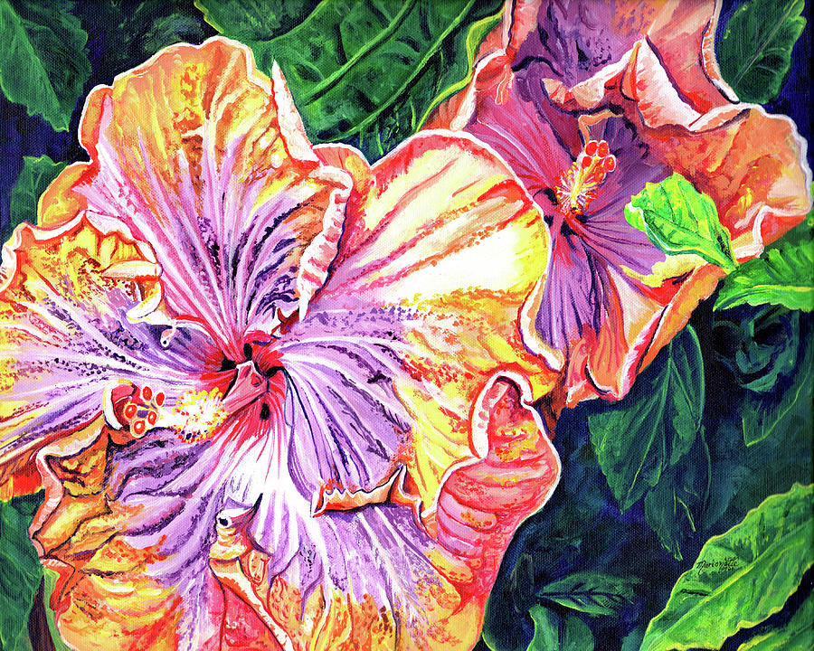 Heavenly Hibiscus 2 Painting by Marionette Taboniar