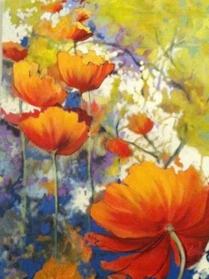 Heavenly Poppies Mixed Media by Eleatta Diver
