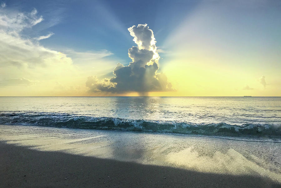 Heavenly Sunrays over the Ocean Photograph by Debra and Dave Vanderlaan