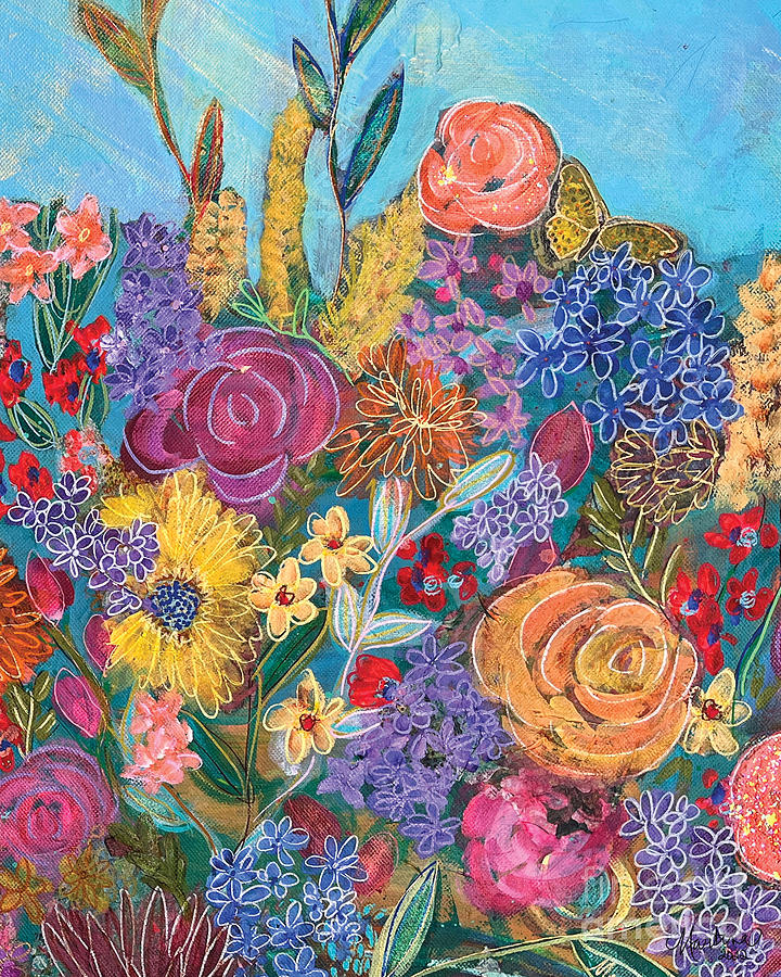 Inspirational Painting - Heavens Garden 2 by Martina Schmidt