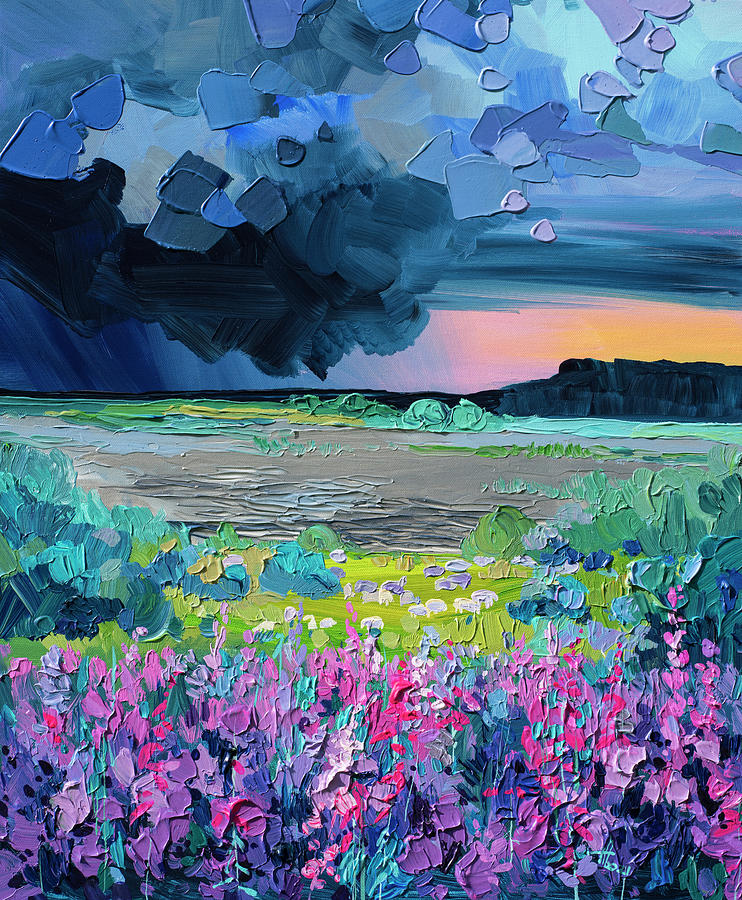 Sunset Painting - Heavy air by Anastasia Trusova