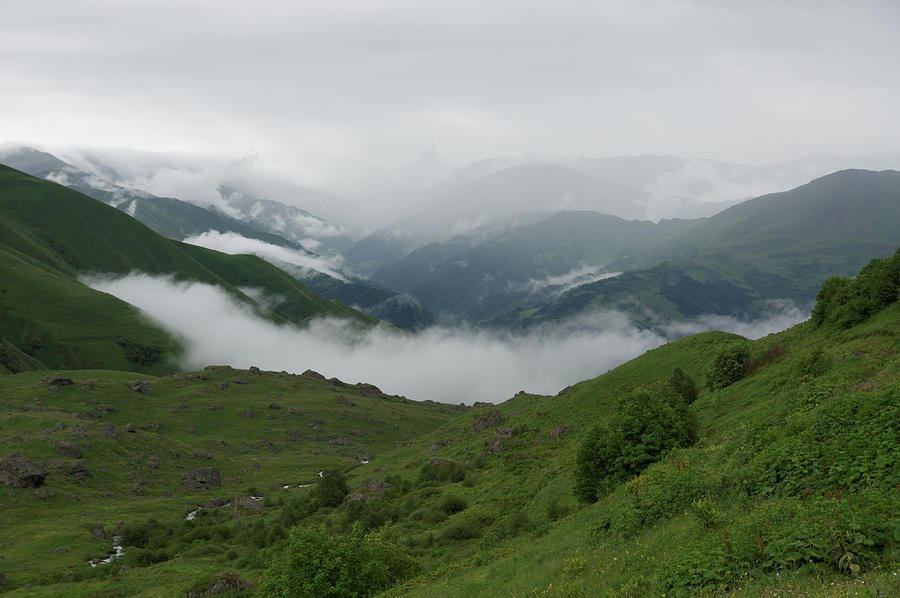 Heavy clouds over Abudelauri Valley, Caucasus Mountains, Georgia Photograph by Vyacheslav Argenberg