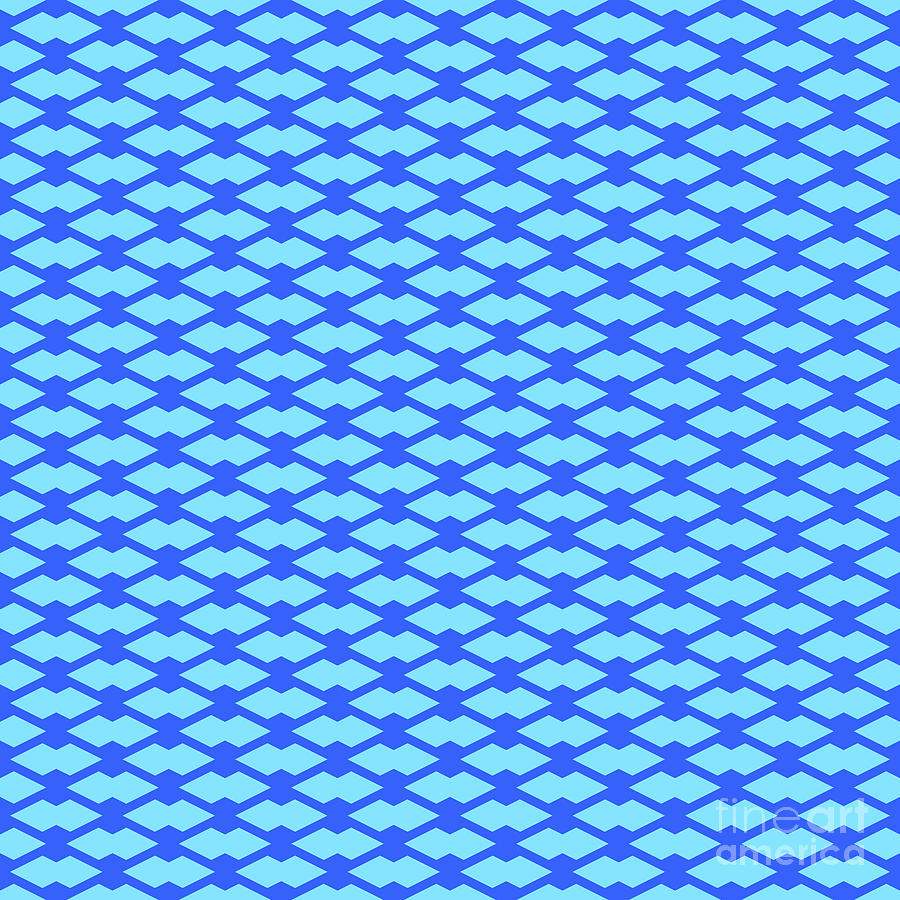 Heavy Diamond Grid With Filled Double Inset Pattern In Day Sky And Azul Blue N.2725 Painting