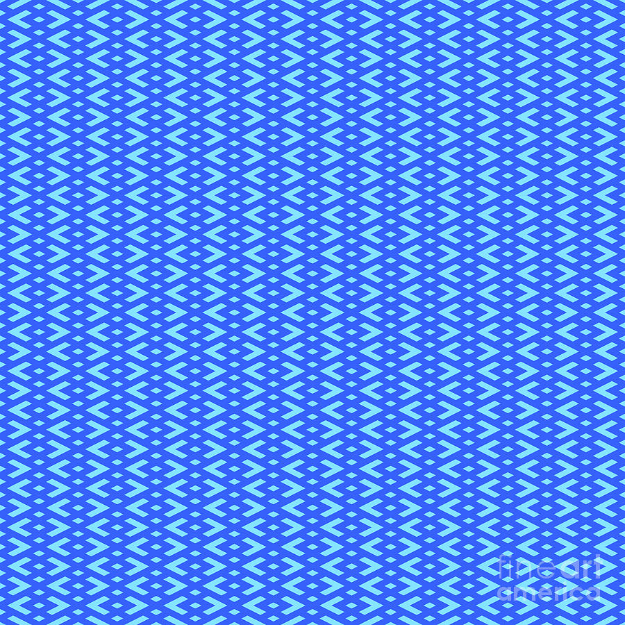 Heavy Diamond Grid With Triple Inset Pattern In Day Sky And Azul Blue N.2868 Painting
