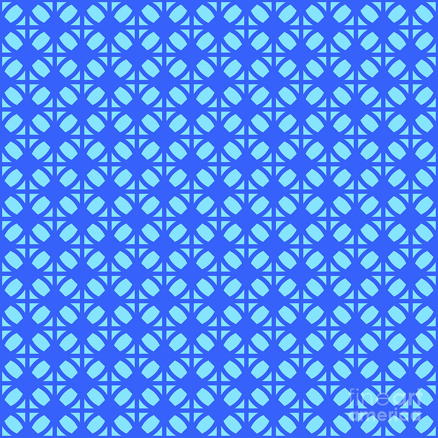 Heavy Diamond In Hex Grid Pattern In Day Sky And Azul Blue N.0865 Painting