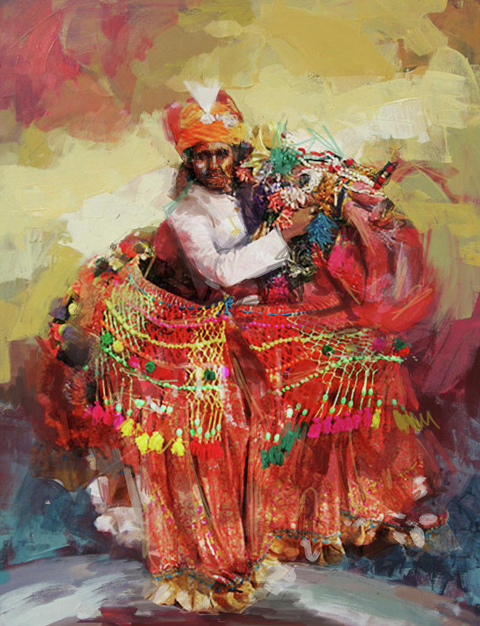 Heavy in Technicolour Painting by Mahnoor Shah