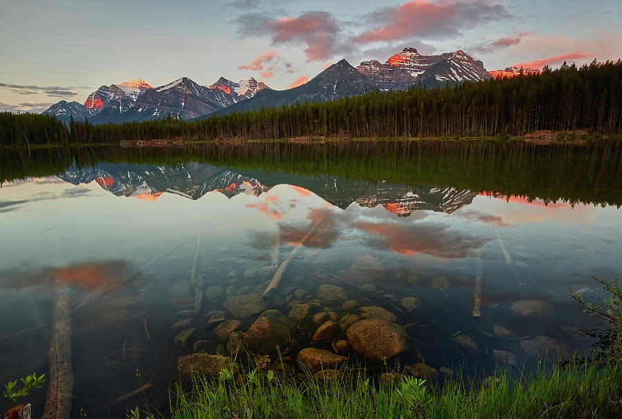 Hebert Lake in Banff  Photograph by Jon Glaser