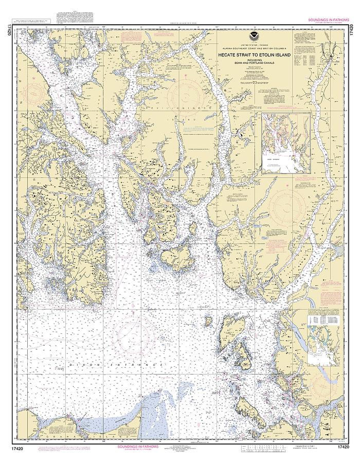 Hecate Strait To Etolin Island Including Behm And Portland Canals ...