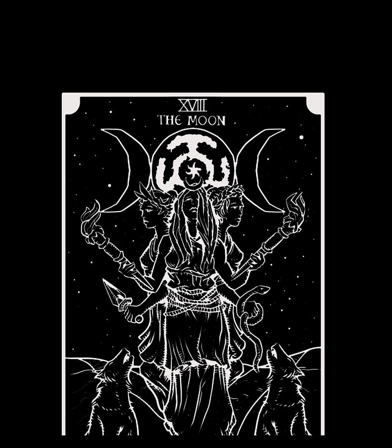 Hecate Triple Moon Goddess Witch Hekate Wheel Tarot Card Digital Art by ...