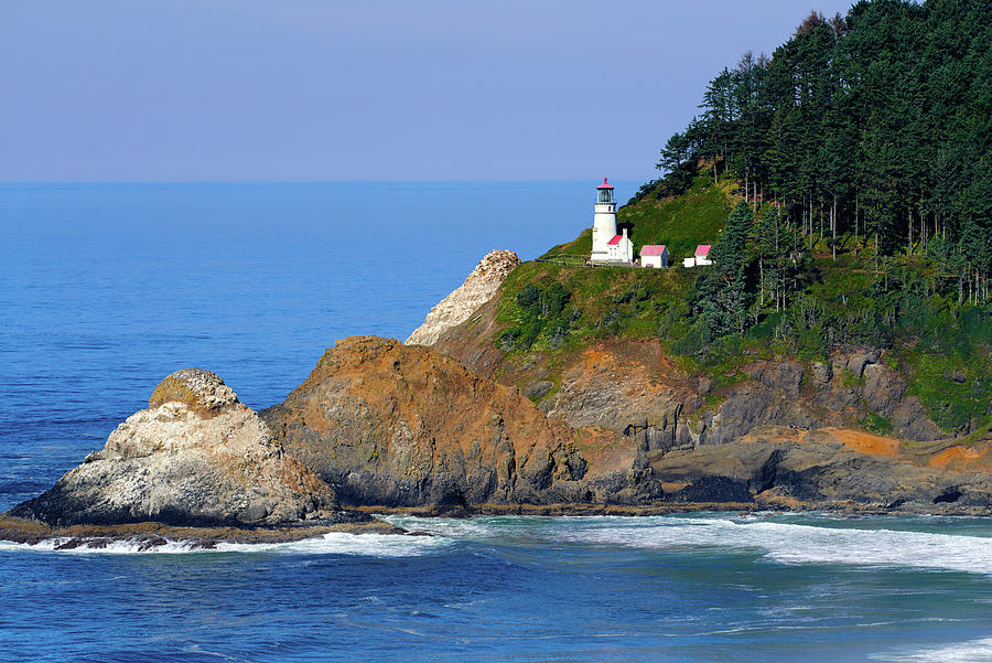 Heceta Head Lighthouse Oregon 0829re Photograph by Rospotte Photography
