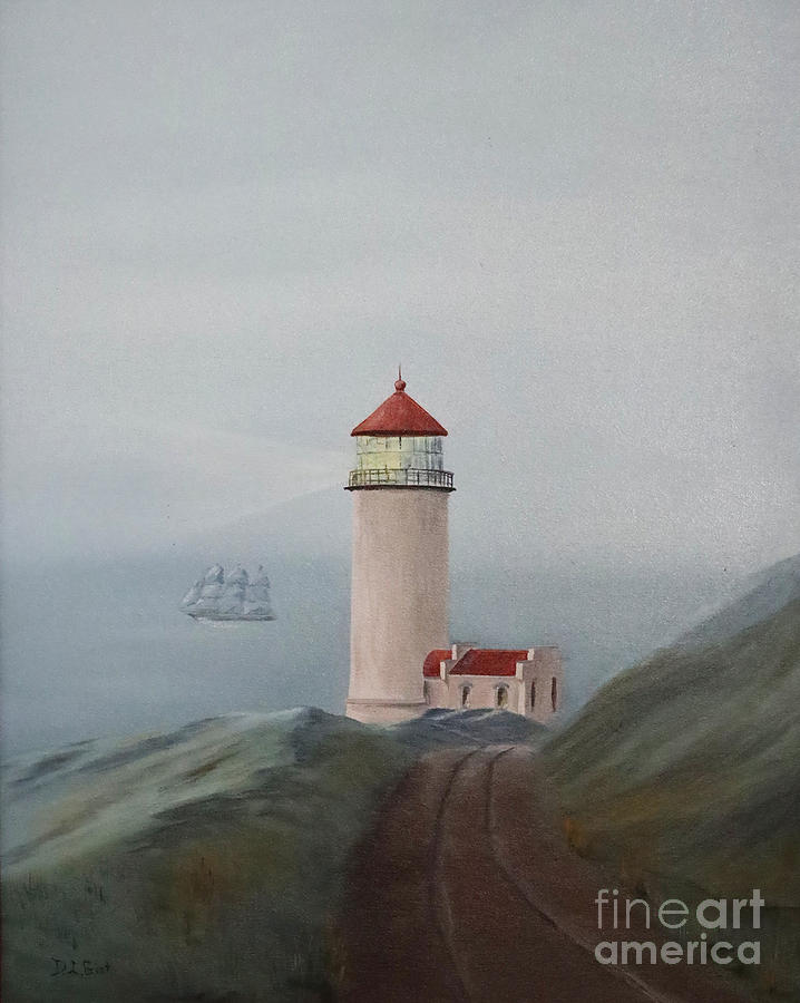 Heceta Head Lighthouse Oregon Painting by Doug Gist