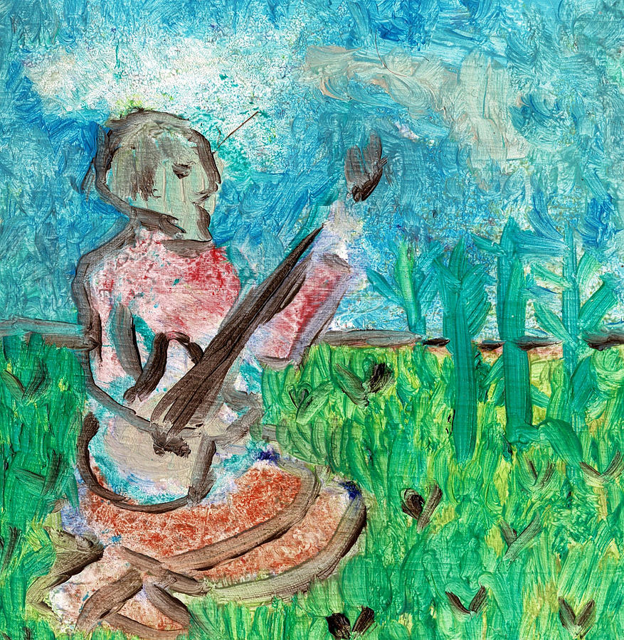 Heckels Horse Jr. Guitar Painting by Edgeworth Johnstone
