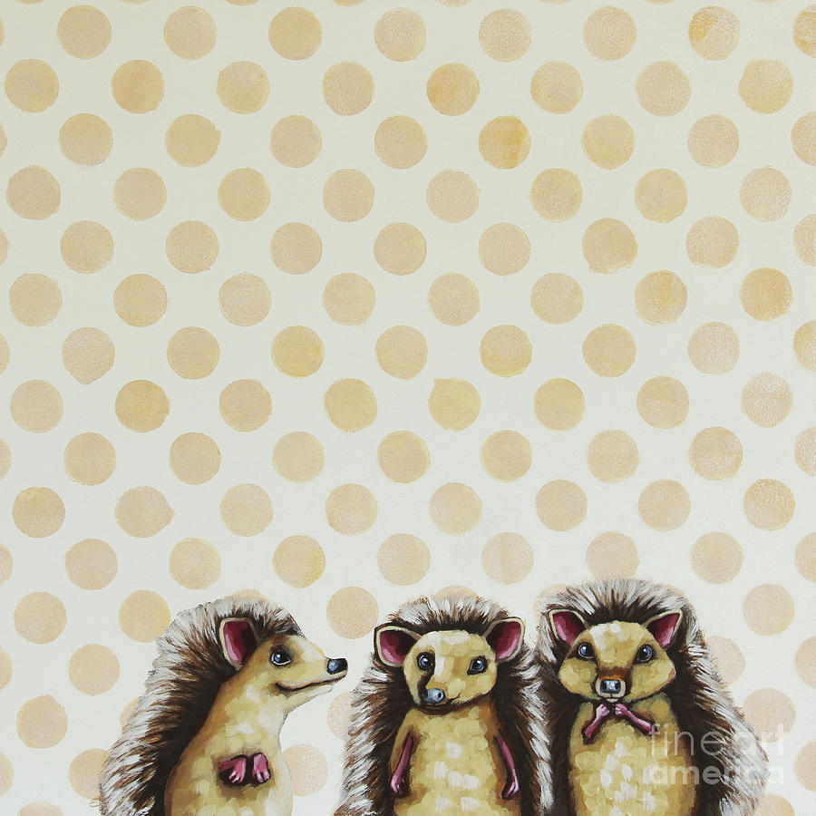 Hedgehog Sibs Painting by Lucia Stewart