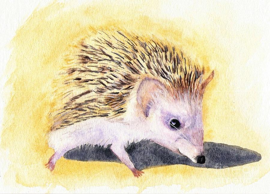 Hedgehog Painting by Vicki B Littell
