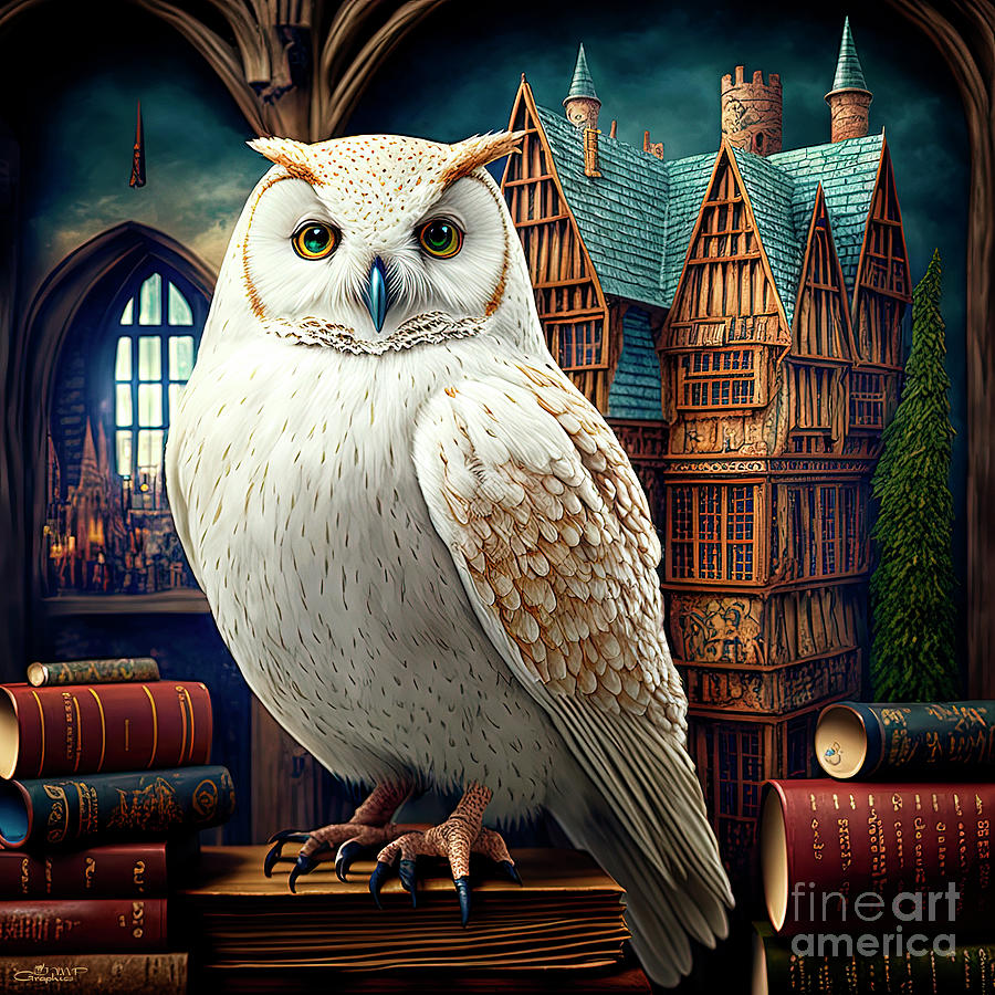 Hedwig Digital Art by Jutta Maria Pusl