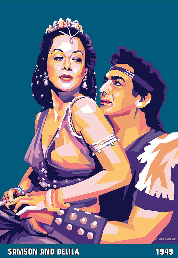 Hedy Lamarr Digital Art - Hedy Lamarr and Victor Mature by Movie World Posters