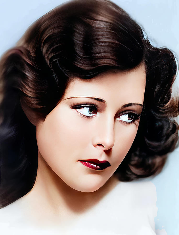 Hedy Lamarr Portrait 3 Digital Art by Chuck Staley