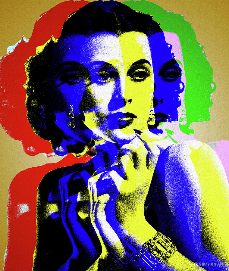 Hedy Lamarr - retrocolor Digital Art by Movie World Posters