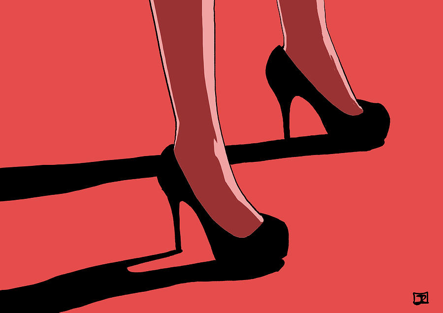 Storyboard Artist Drawing - Heels on sunset by Giuseppe Cristiano