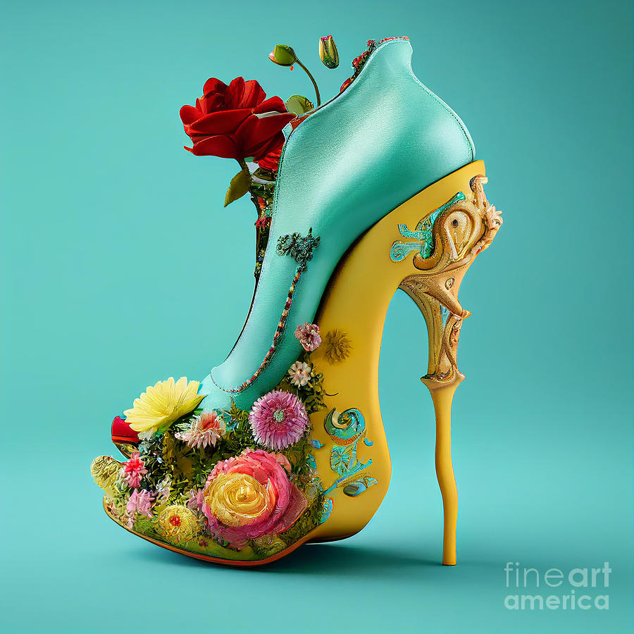 Heels with fancy 3 Mixed Media by Binka Kirova