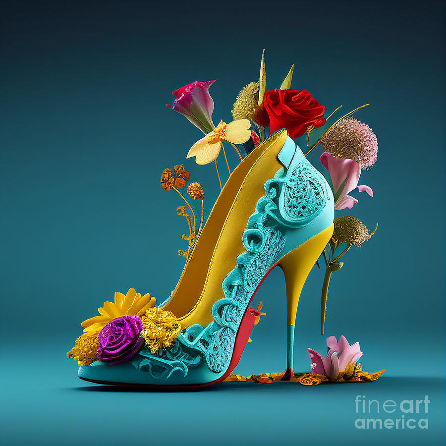 Heels with fancy Mixed Media by Binka Kirova