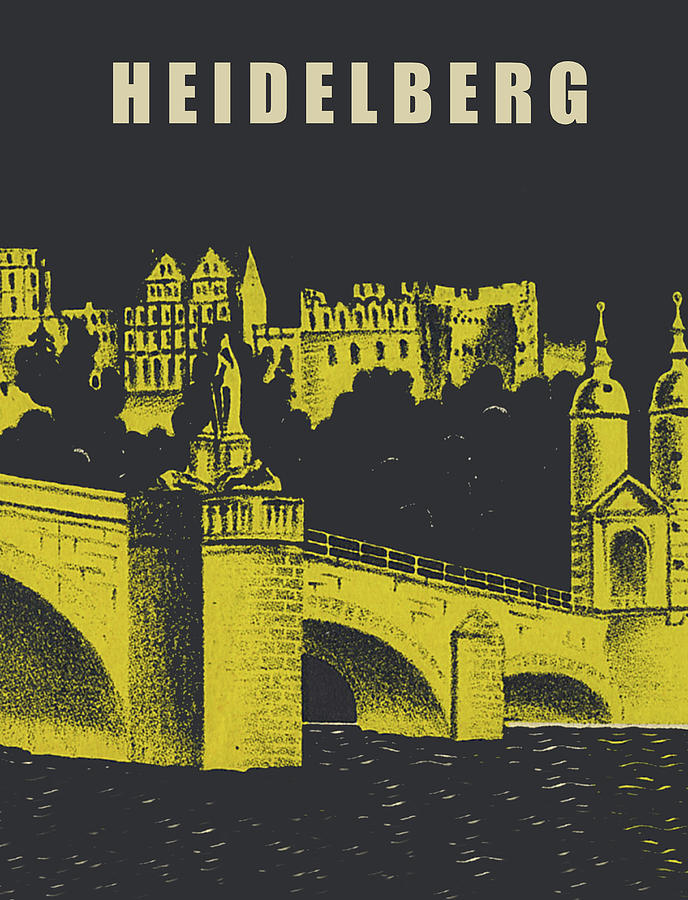 Heidelberg by Night Digital Art by Long Shot