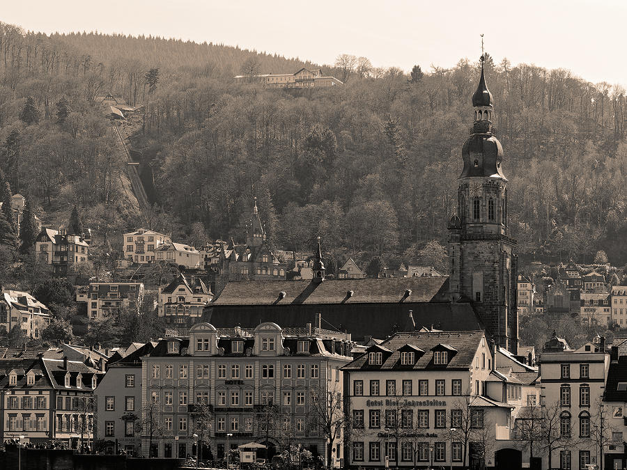 Heidelberg Photograph - Heidelberg Heiliggeistkirche - Sepia by Jussi Laasonen Heidelberg Photograph - Heidelberg Heiliggeistkirche - Sepia by Jussi Laasonen