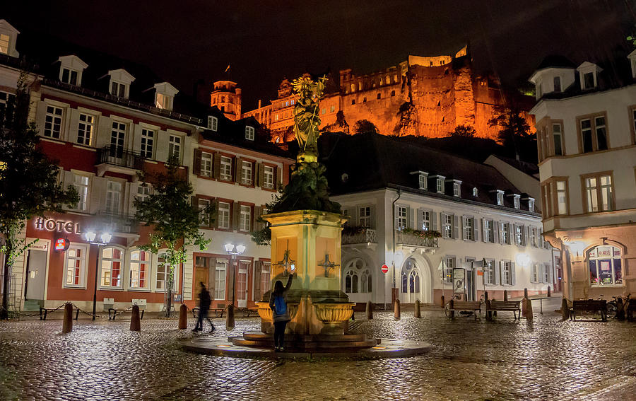 Heidelberg Square, Castle Ruins Photograph by WAZgriffin Digital