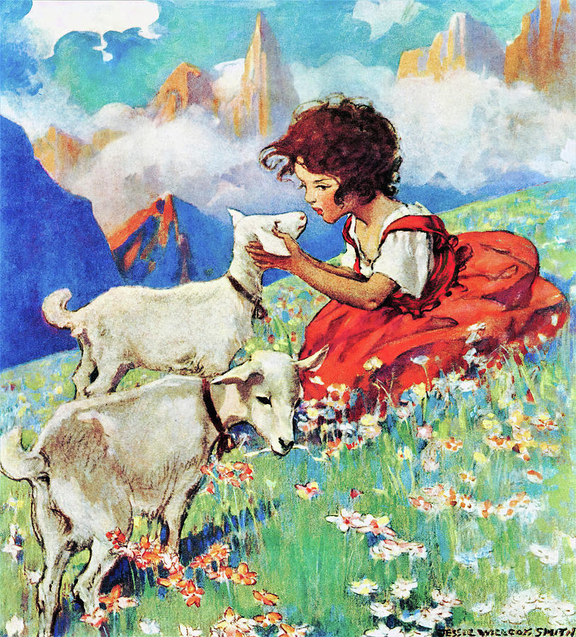 Heidi, Girl of the Alps - Digital Remastered Edition Painting by Jessie Willcox Smith