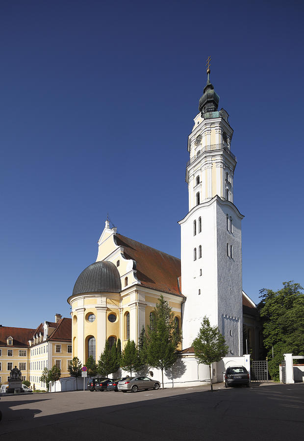 Heilig-Kreuz-Kirche church, Donauwoerth, Donauried, Swabia, Bavaria, Germany, Europe Photograph by Martin Siepmann