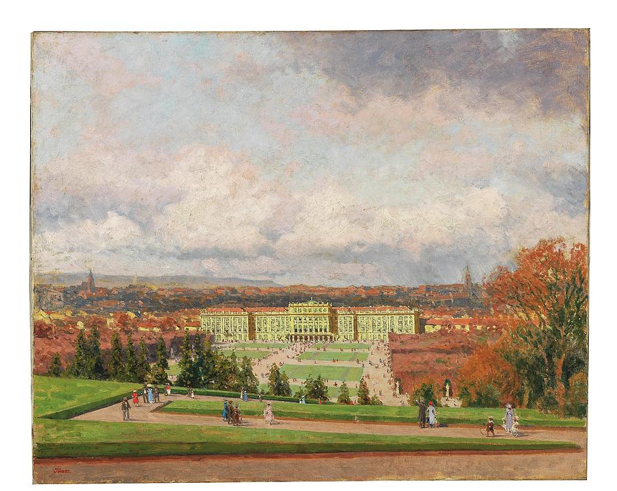 Heinrich Tomec Prague Vienna A View of Schonbrunn Palace  Painting by Celestial Images
