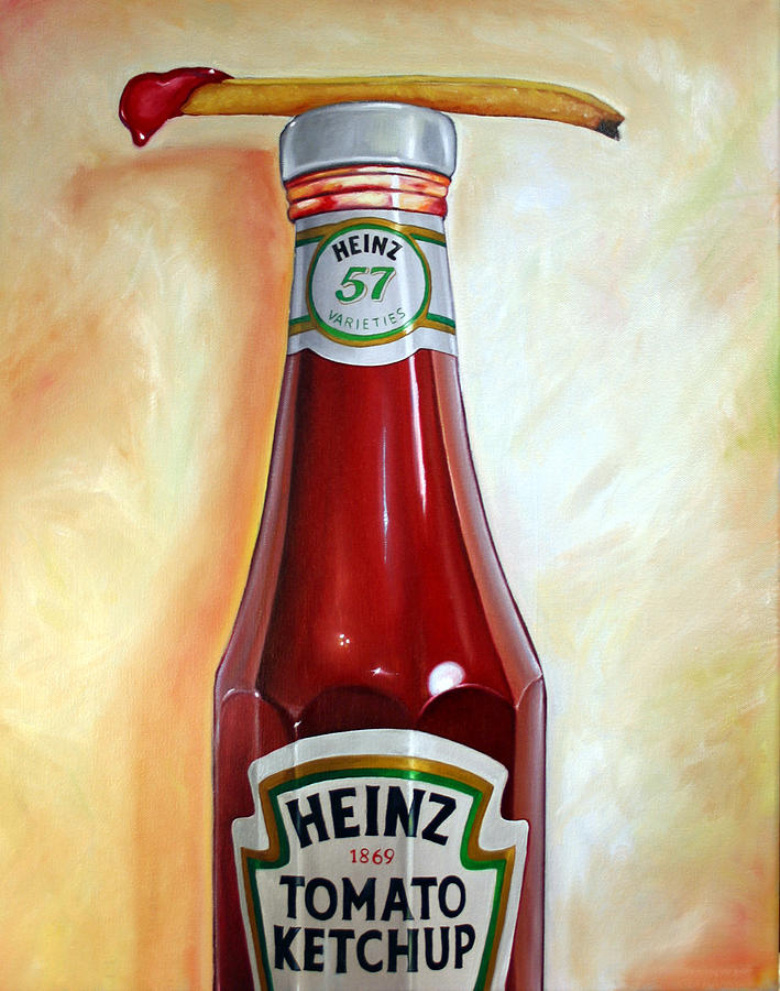 Still Life Painting - Heinz and Fries by Vic Vicini