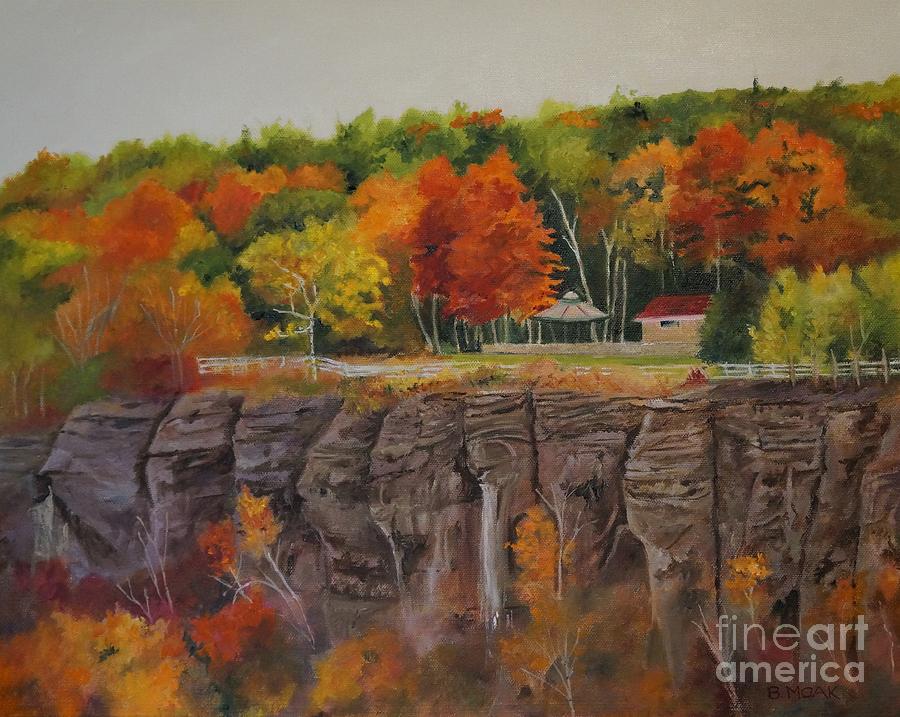 Helderberg Escarpment NY Painting by Barbara Moak