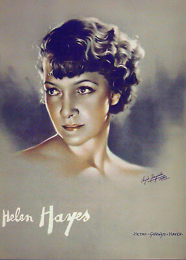 Helen Hayes - art by Sergio Gargiulo Mixed Media by Movie World Posters