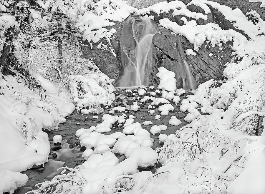 Helen Hunt Falls Surrounded By Mucho Snow, North Cheyenne Canyon, Colorado Springs Photograph by Bijan Pirnia
