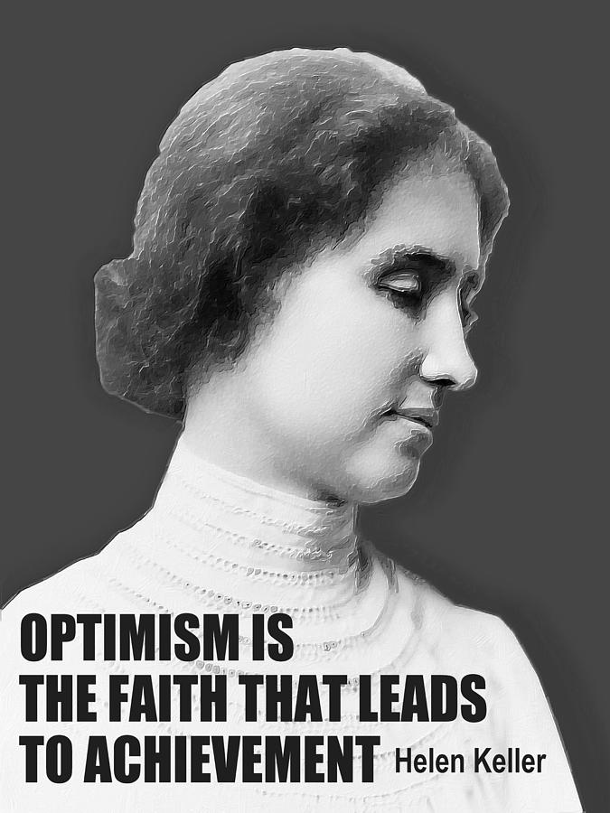 Helen Keller Quote Painting by Tony Rubino