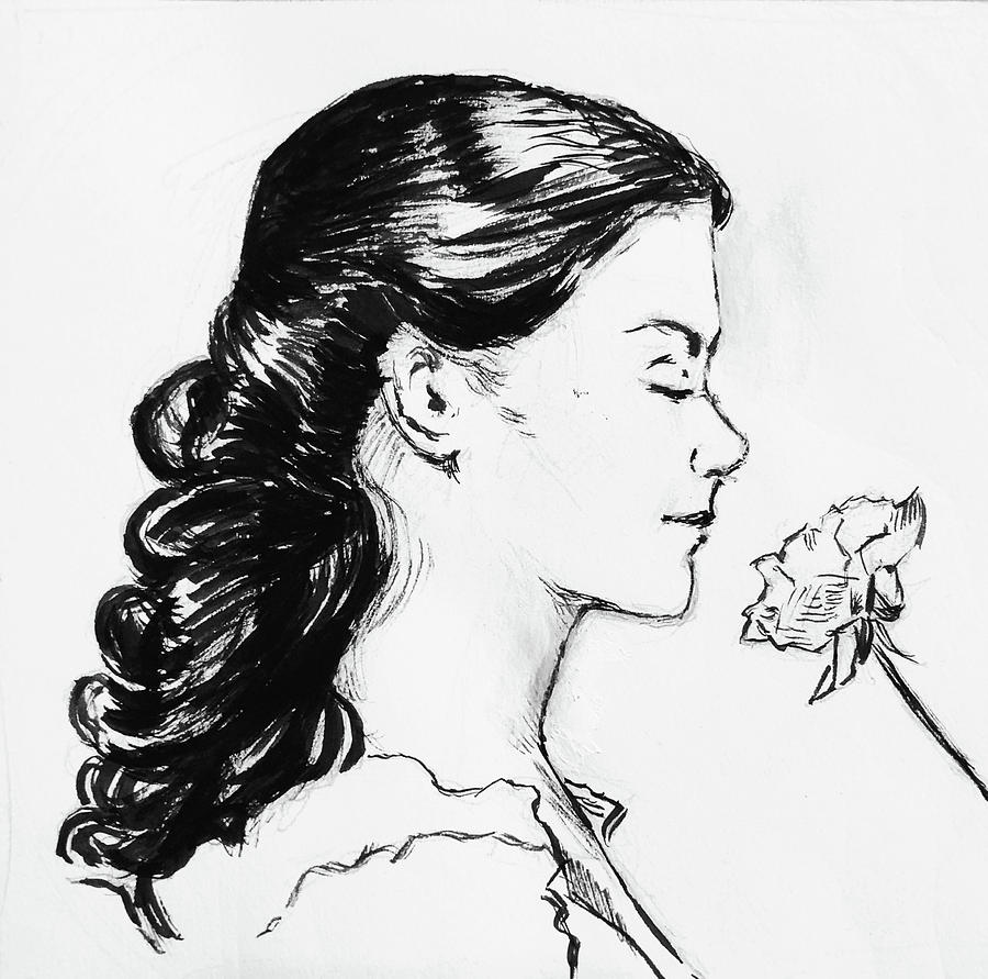 Helena Drawing by John Morris