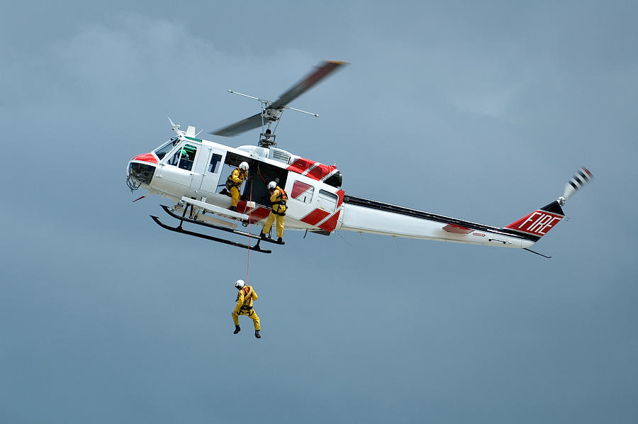 Helicopter Rescue Series Photograph by Leezsnow