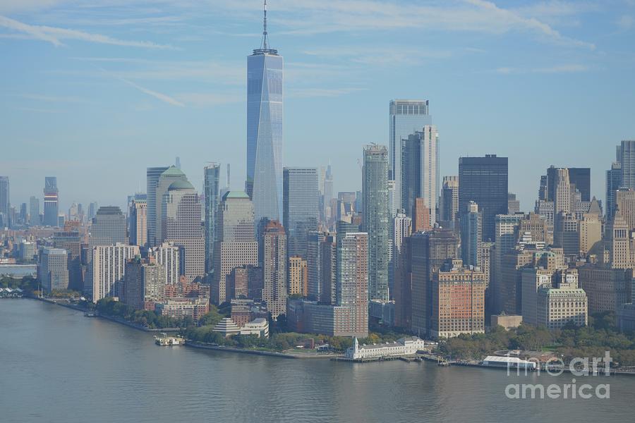 Helicopter View of Freedom Tower and Lower Manhattan Photograph by Barbra Telfer