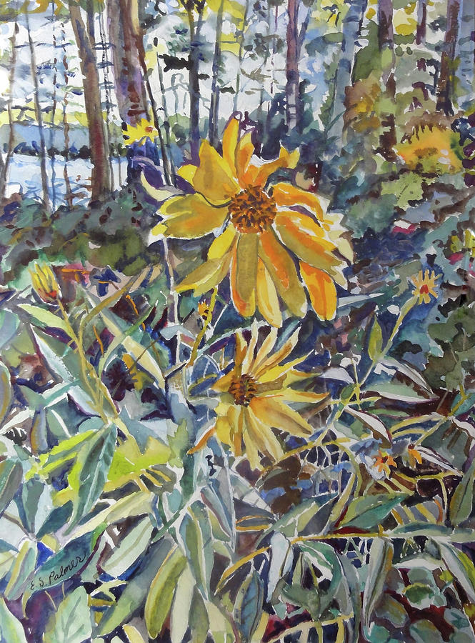Heliopsis Painting by Elizabeth Palmer