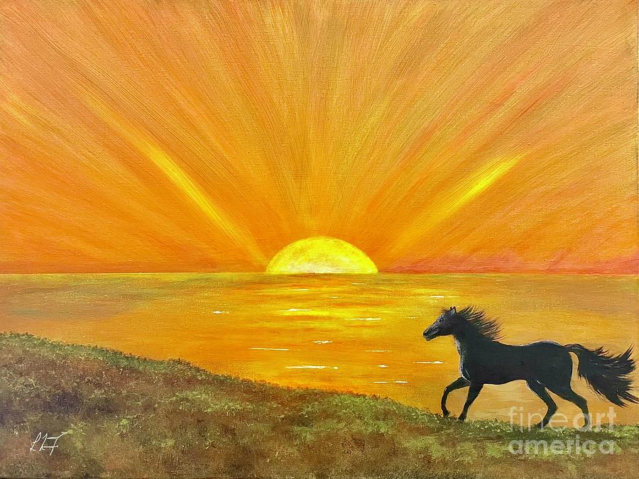 Helios Equus Painting by Lisa Miller Faulkenberry - Fine Art America