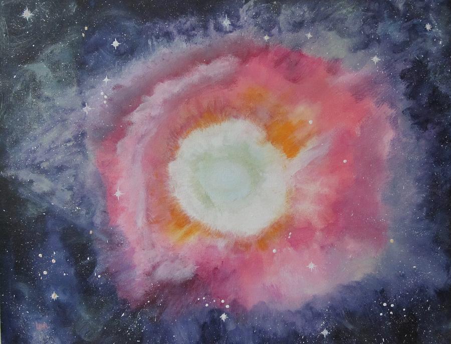 Helix Nebula Painting by Lorraine Centrella