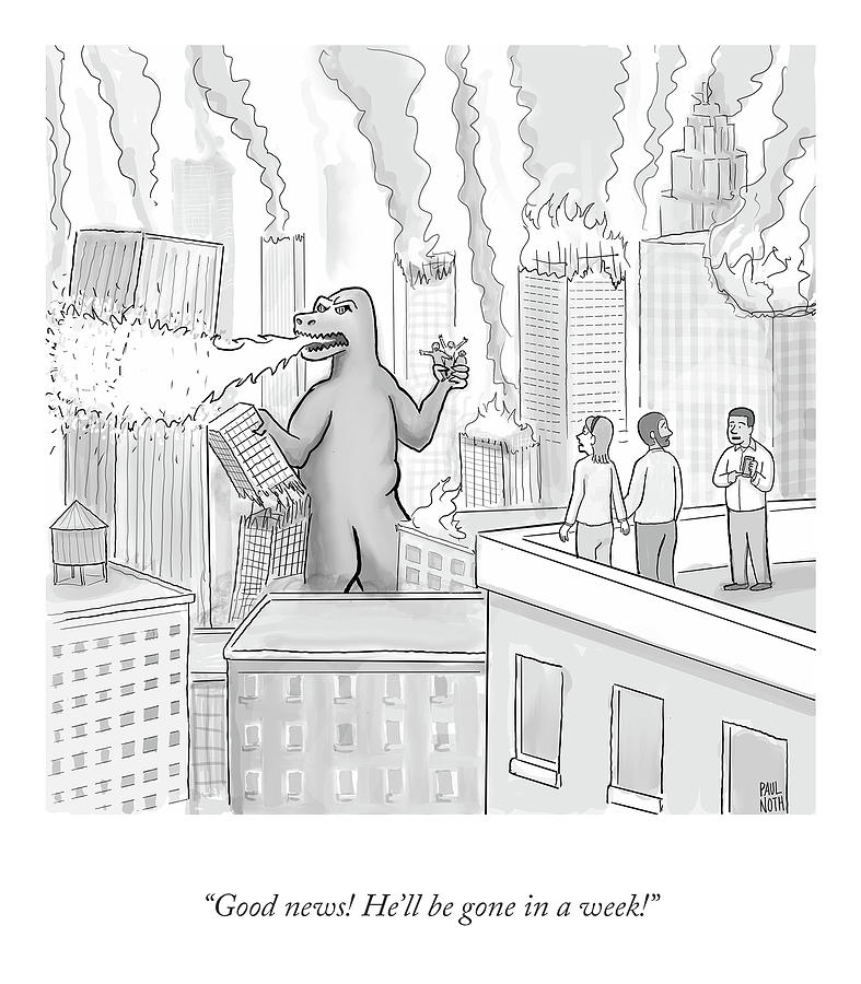 Hell Be Gone In A Week Drawing by Paul Noth