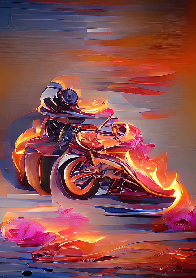 Hell Bent for Sturgis Abstract Digital Art by Floyd Snyder