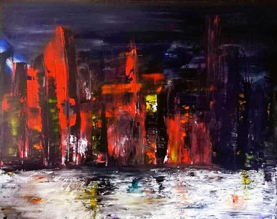 Hell City Painting by Angela M Smith TheArtSmith - Fine Art America