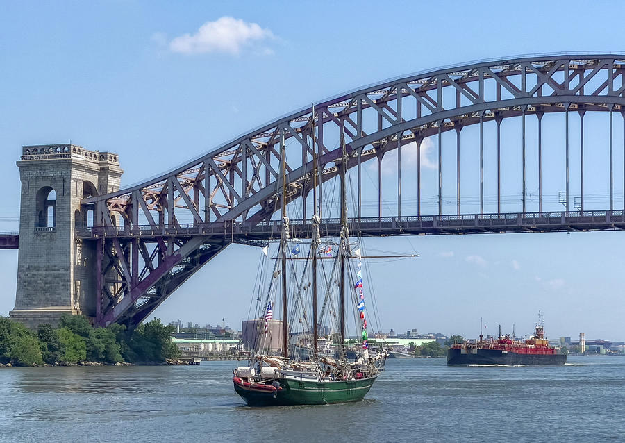 Hell Gate and Sailing Vessel Photograph by Cate Franklyn