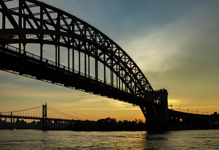 Hell Gate and Triboro Sihouette Photograph by Cate Franklyn