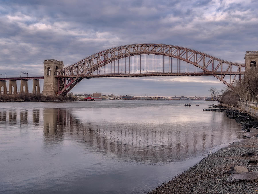 Hell Gate Bridge Arch Reflection Photograph by Cate Franklyn