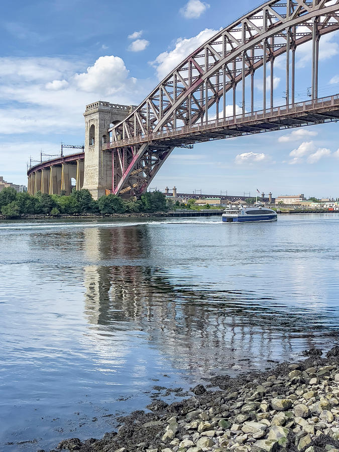 Hell Gate Reflection and Ferry Photograph by Cate Franklyn